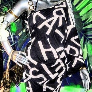 Stylish Black and White Mini Dress